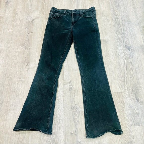American eagle artist flare next level stretch dark wash denim jeans 14 long - Picture 1 of 16